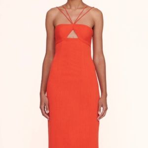 NWT STAUD GIANNA DRESS PAPAYA